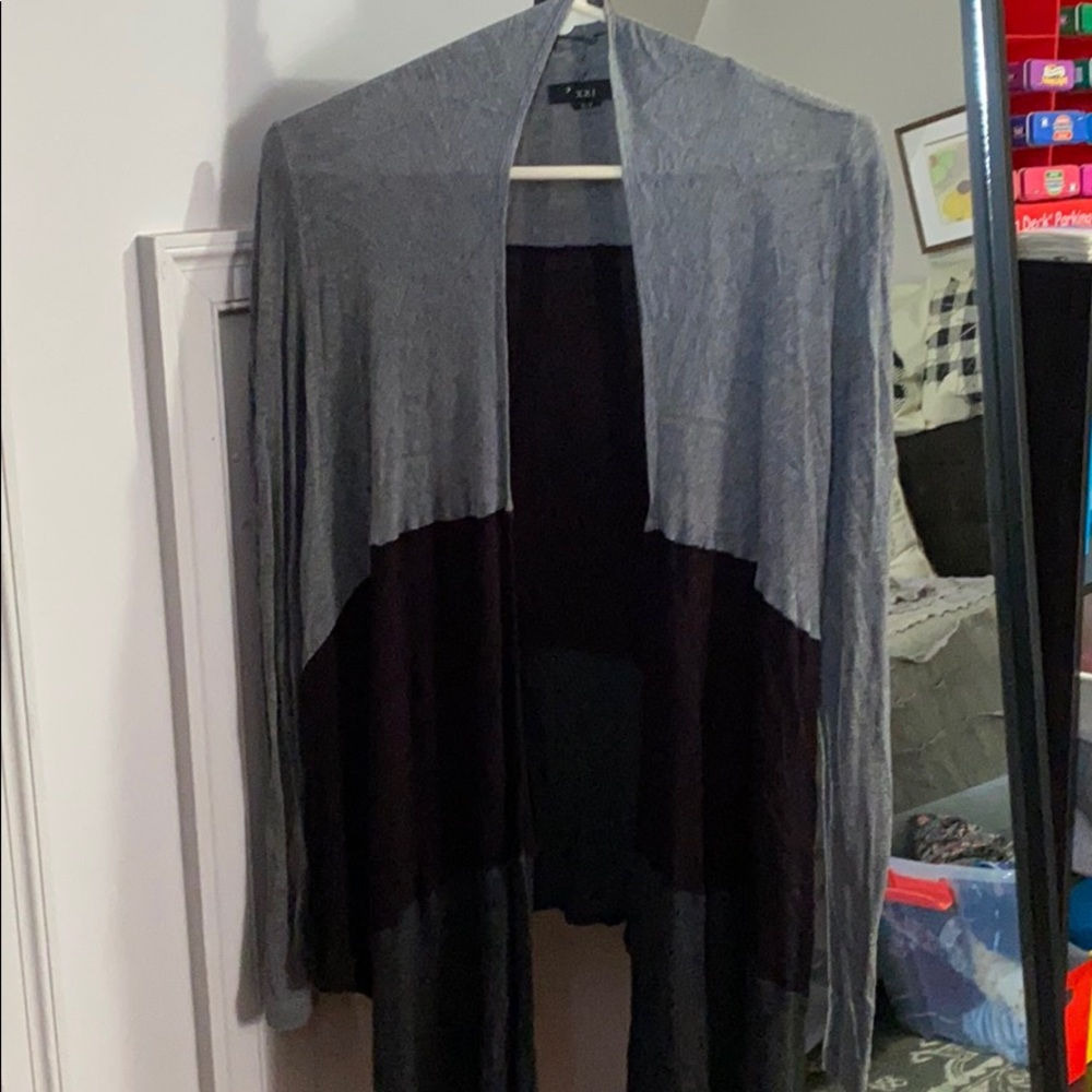 Black & Gray light cardigan; perfect for fall!